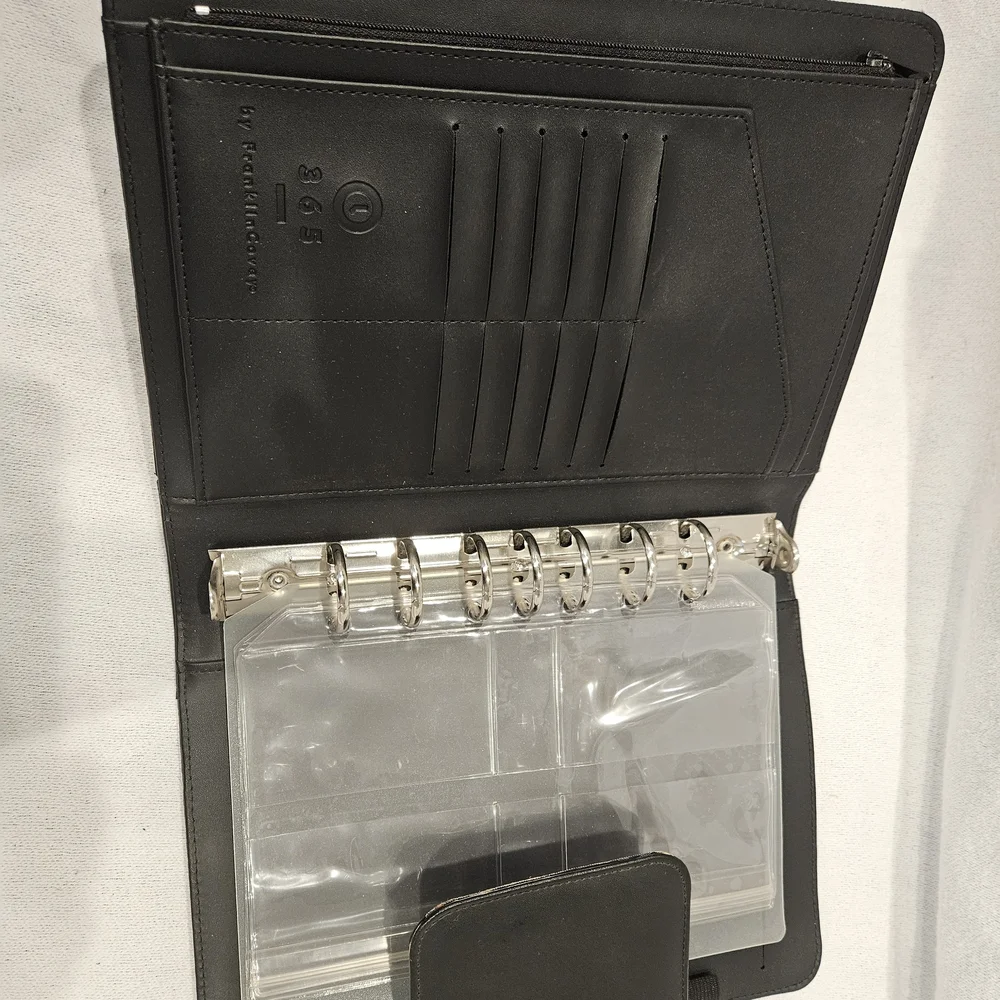 Franklin Covey Black Leather Organizer